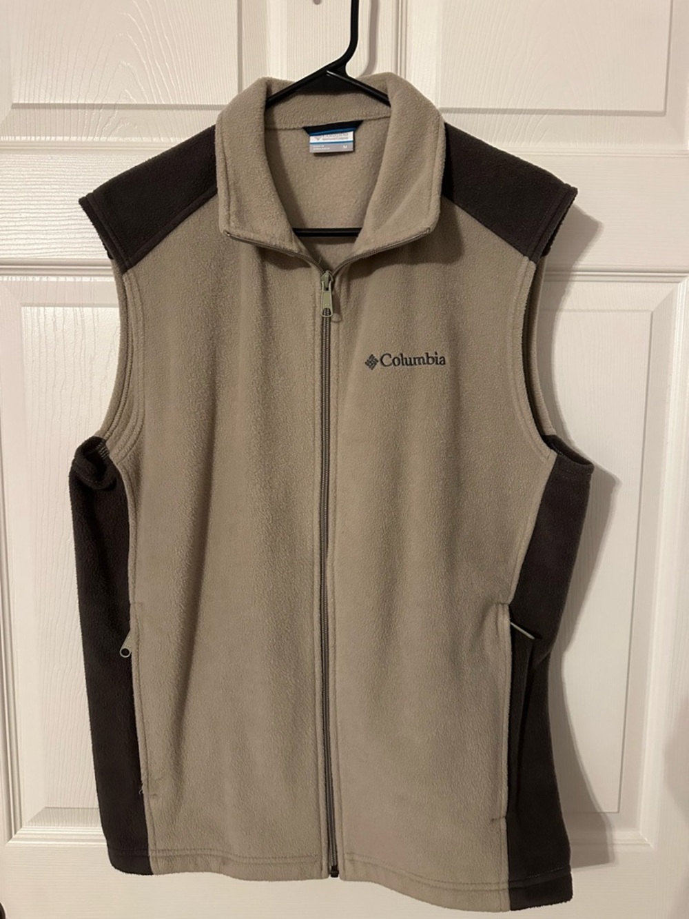 Columbia Beige and Dark Brown Fleece Vest
